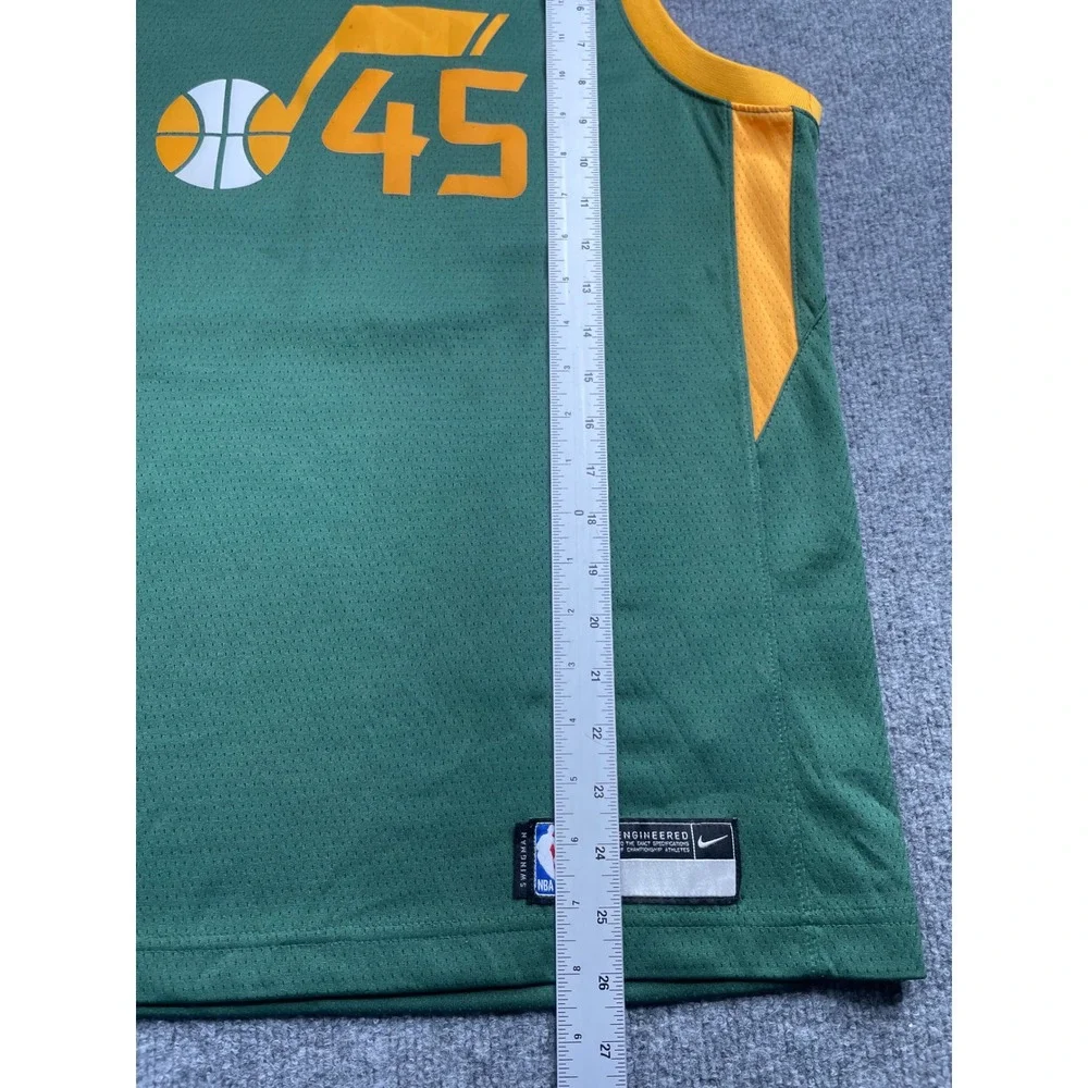 Nike Utah Jazz Jersey Youth Large Green Donovan Mitchell 45 Swingman NBA‎